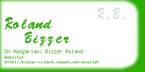 roland bizzer business card